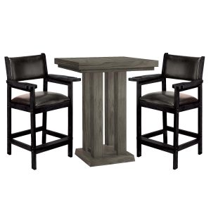 Escalade Sports American Heritage - Alta Pub Table & Spectator Chair Set - Charcoal