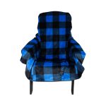 City Bonfires The Chair Blanket - Blue Plaid - 3