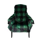 City Bonfires The Chair Blanket - Green Plaid - 3