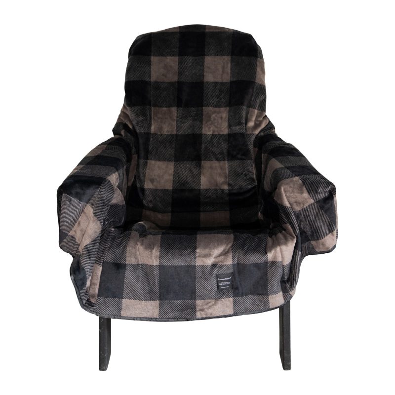 City Bonfires The Chair Blanket - Grey Plaid - 3
