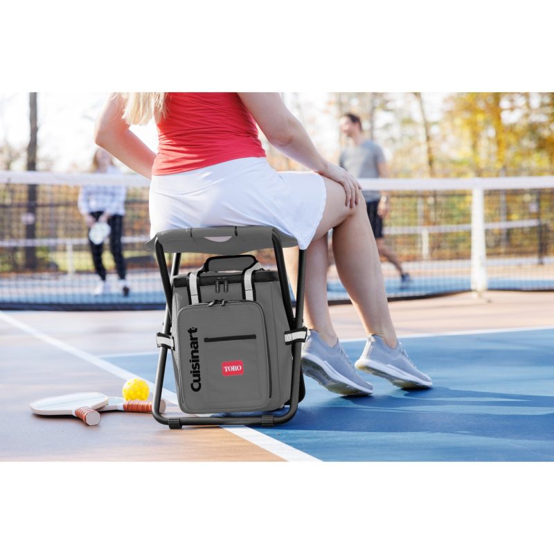 Cuisinart Outdoors Folding Chair Backpack Cooler - Medium Grey - 5