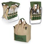 Gardener Folding Seat w/5 Gardening Tools and Removable Tote