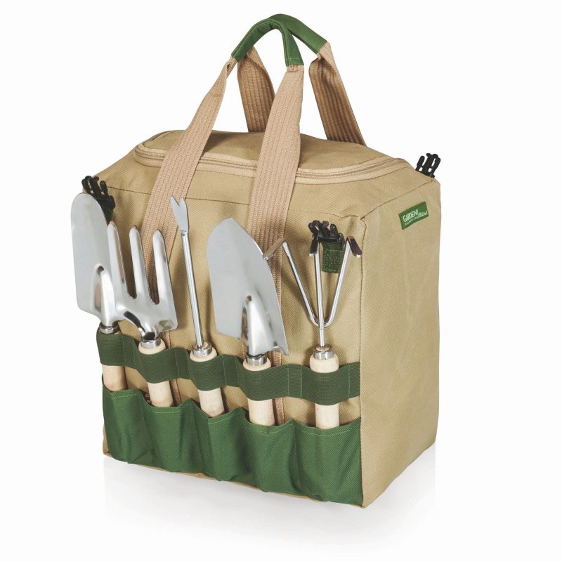 Gardener Folding Seat w/5 Gardening Tools and Removable Tote - 2