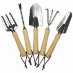 Gardener Folding Seat w/5 Gardening Tools and Removable Tote - 3