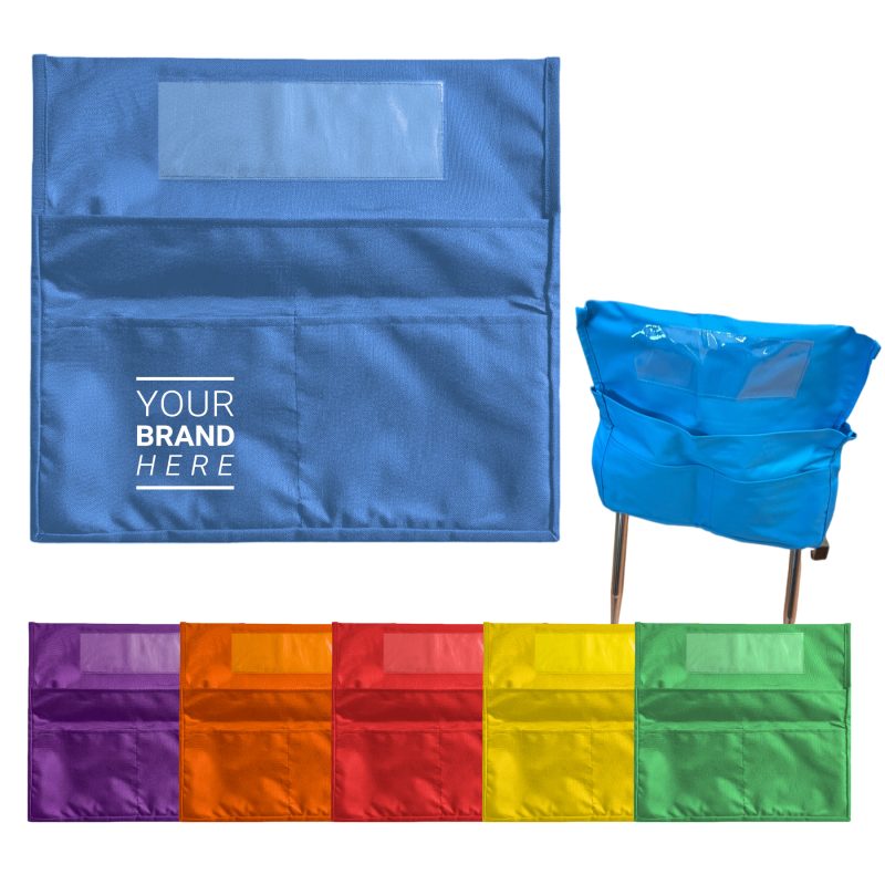 Chairback Organizer Pocket with Name Tag Slot